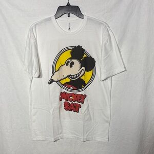 Next Level Apparel White Tee with Cartoon Graphic